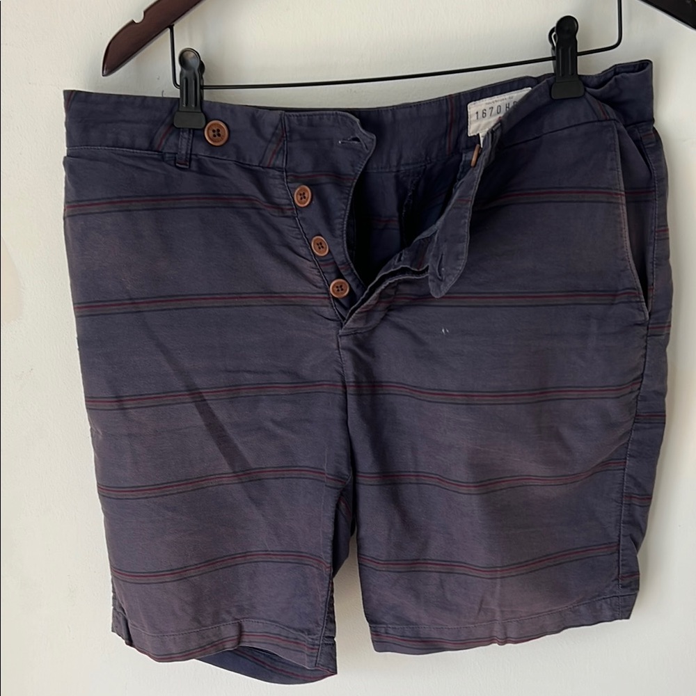 Men's Blue HBC Striped Shorts